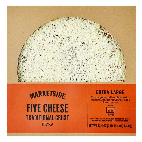 Marketside Five Cheese Traditional Crust, Pizza, Marinara Sauce, 16" (Refrigerated)