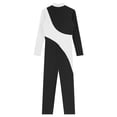 thumbnail image 5 of TiaoBug Women Shiny Rhinestone Gymnastics Leotard Bodysuit Full Length Figure Skating Jumpsuit White M, 5 of 6
