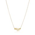 thumbnail image 4 of ELYA Women's Love Safety Pin Gold Plated Stainless Steel Necklace - 18", 4 of 5