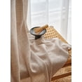 thumbnail image 5 of Cortina para ventana de sala de estar de dormitorio sin transparencias y transmisión de luz de viento de madera natural con textura de lino japonés, 5 of 5