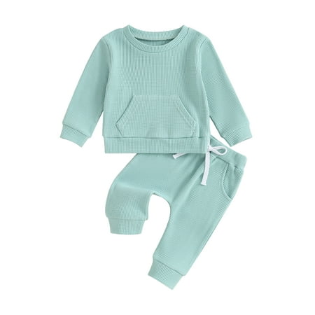 

Baby Pants Set Long Sleeve Crew Neck Sweatshirt with Sweatpants