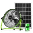 thumbnail image 1 of COORHEIX Ventilador de piso con energía solar de 12 pulgadas, recargable, ventilador con batería de 18000 mAh, ventilador solar portátil para exteriores con 5 aspas, inclinación de 360 ​​° para exteri, 1 of 5