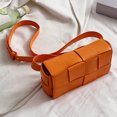 thumbnail image 2 of Bolsa bandolera cuadrado pequeño de tejido de cuero PU para mujer (naranja) Ehuebsd Para Estrenar, 2 of 9