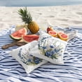 thumbnail image 5 of Outdoor Pillow Cover Watercolor Blue Flower Set of 2 Waterproof Throw Pillowcases Colorful Floral Decorative Patio Furniture Pillows for Couch Garden Indoor & Outdoor Use, 5 of 9