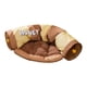 thumbnail image 1 of Cama túnel para gatos 2 en 1, cama para gatos y túnel, centro de juegos, gran espacio para jugar y dormir, suministros de juguete para gatos, túnel de Amarillo marron, 1 of 9