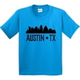 thumbnail image 3 of Inktastic Austin Texas Skyline Silhouette Tx City Youth T-Shirt, 3 of 5