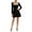 Black, variant on CAIXIA Women's Elegant Crystal Square Collar Long Sleeve Velvet Mini Dress A-line Ruffle Party Evening Dresses with Pockets,Red