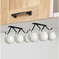 thumbnail image 3 of Juego de 2 portavasos de metal para colgar debajo del armario, estante de almacenamiento con 8 ganchos para colgar tazas, tazas de café, vasos de cerveza, utensilios de cocina esquí esquí Gafas de esquí, 3 of 5