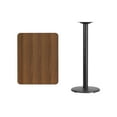 thumbnail image 3 of Flash Furniture 24'' x 30'' Rectangular Walnut Laminate Table Top with 18'' Round Bar Height Table Base, 3 of 3