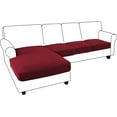 thumbnail image 1 of Sectional Couch Covers Pieces Knitted Jacquard Sofa Seat Cushion Covers L Shape Separate Cushion Couch Chaise Cover for Both Left/Right Sectional Couch ( Seater + Chaise ), 1 of 7