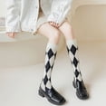thumbnail image 6 of ZUARFY 1 Pair Chic Women Plaid Knee Socks Girl Fashion Cute Party Knee-high Stockings JK Japanese Student Ladies Korean Style, 6 of 19