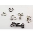thumbnail image 3 of 50PC Metal Hook Button Hooks and Eyes Closure Buckle Sewing Handcraft Tools for Collar Pants Coat (Silver), 3 of 5
