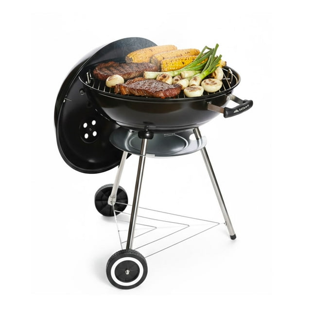 Asador de Carbón HIKEO Extra Grande Portátil Parrilla de 22 Pulgadas 55cm