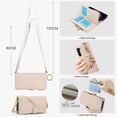 thumbnail image 2 of for Samsung Galaxy S23 Plus Wallet Case with Card Holder - PU Leather Case Detachable Crossbody Strap & Wristband & Secure Ring, Shockproof Protective RFID Blocking Zipper Purse Phone Cover, White, 2 of 7