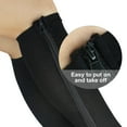 thumbnail image 3 of LNFINTDO 3 Pairs Zipper Compression Socks Women Support Stockings with Open Toe Toeless, 3 of 5