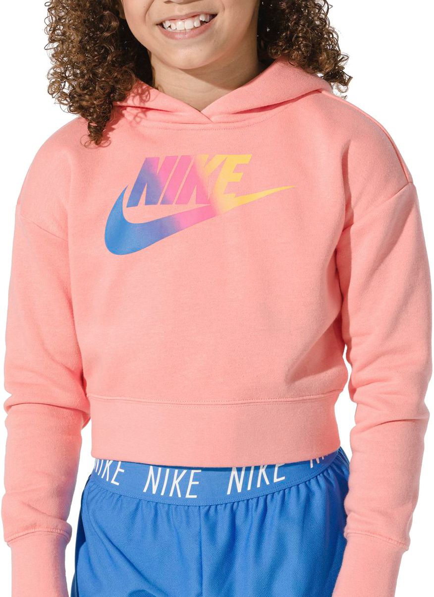 nike girls cropped hoodie