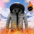 thumbnail image 6 of Fesfesfes Winter Coat for Men's Fashion Fall And Winter Fashion Warm Hooded Casual Jacket Cotton Clothes, 6 of 6