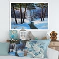 thumbnail image 3 of Designart 'Christmas Forest With Trees and River III' Traditional Framed Art Print, 3 of 4