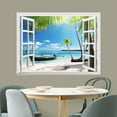 thumbnail image 3 of wall26 Removable Wall Sticker/Wall Mural - Boat on The Oceanside | Creative Window View Wall Decor - 36"x48", 3 of 4