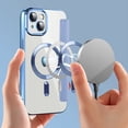 thumbnail image 4 of Allytech Wallet Case for iPhone 14 with Card Slots & Lens Protector, Compatible with MagSafe, Slim Shockproof Anti-Scratch Clear Back Panel [RFID Blocking] Case - Blue, 4 of 7