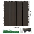 thumbnail image 2 of 9 PCS Heavy-Duty & Recyclable Wood-Plastic Interlocking Deck Tiles 11.8" x 11.8"- Outdoor and Indoor for Patio, Balcony, Porch, Backyard, Bedroom (Coffee), 2 of 8