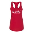 thumbnail image 2 of Wild Bobby, Goat God Over All Things Inspirational/Christian Women Racerback Tank Top, Red, Small, 2 of 6