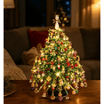 thumbnail image 6 of DIY Beaded Mini Christmas Tree Kit Easy Assembly Craft Set with Warm LED Lights for Festive Winter Wonderland Shelf Display, 6 of 8