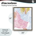 thumbnail image 3 of Female in Pastel Stripes Brown Framed Floater Canvas Wall Art, design by Ziwei Li, 3 of 10