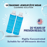 iSonic Ultrasonic Jewelry and Eyewear Cleaning Solution Concentrate, 8 oz Bottle