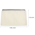 thumbnail image 2 of IDEANATEGRATE 10Ud Bolsa De Maquillaje Para Sublimación Beige Con Cremallera Para Viaje Y Uso Diario, 2 of 7