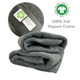 thumbnail image 2 of Gray Initial Hand Towel for Bathroom - Monogrammed Luxury Hotel Quality Decorative Towel - GOTS Organic Certified - Set of 2 Silver Letter S, 2 of 7