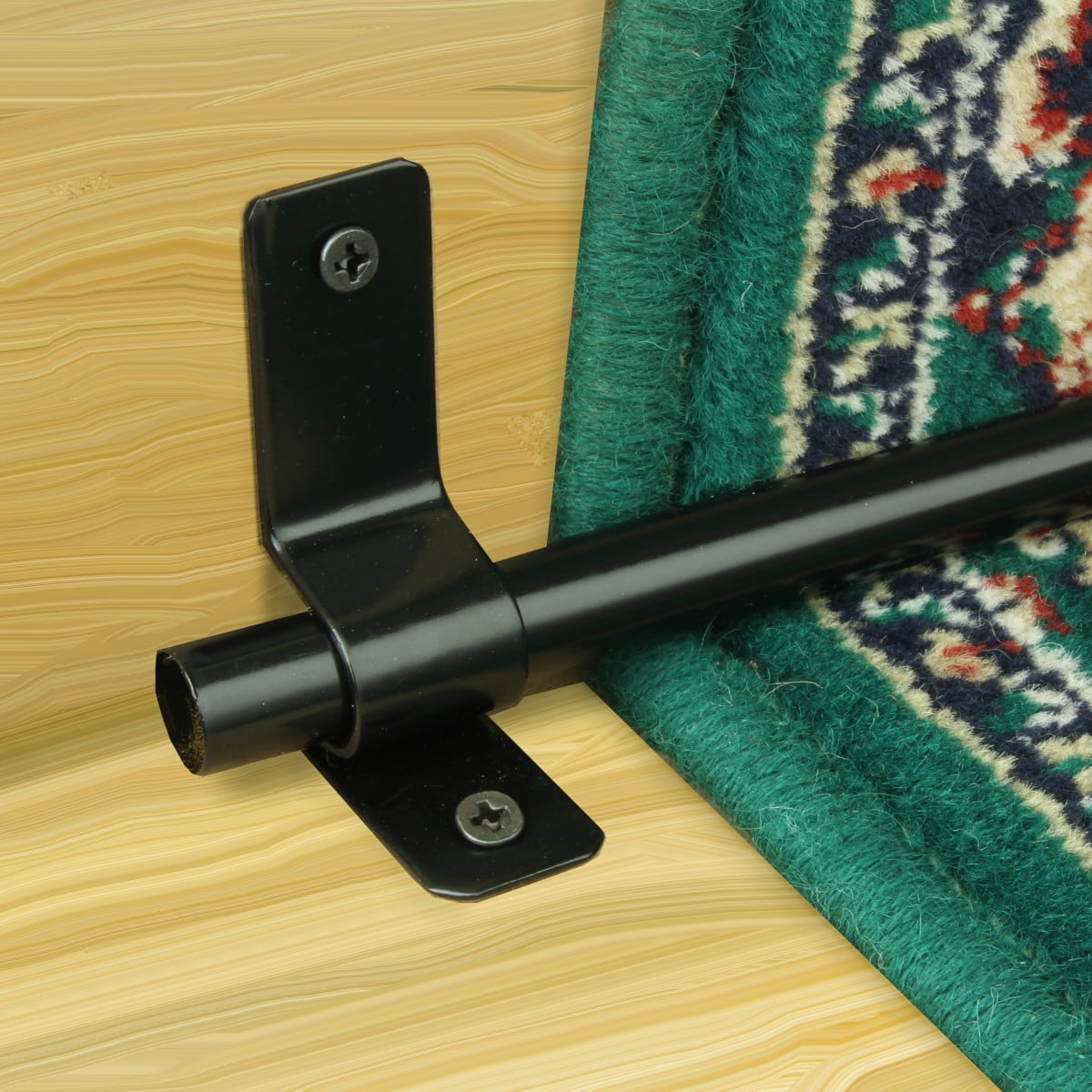 Carpet Rod Brackets Black Brass Stair Runner Rod Brackets - Walmart.com ...