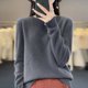 thumbnail image 1 of Suéter de cachemira para mujer, Jersey cálido de lana merina con cuello redondo, top de otoño e invierno, novedad de 100%, 1 of 5