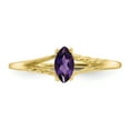 thumbnail image 4 of 10k Yellow Gold Amethyst Birthstone Ring February Gemstone, 4 of 9