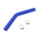 thumbnail image 1 of Ofertas Únicas Acoplador de Manguera de Silicona en Ángulo de 45 Grados 19 mm a 19 mm ID 3-Capas Tela 6 pulgadas Longitud Azul Abrazadera Americana*2, 1 of 7
