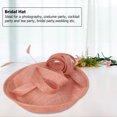 thumbnail image 3 of Elegante sombrero de boda nupcial, gorro de iglesia, accesorios para fiesta de té para mujer, decoración (rosa), 3 of 8