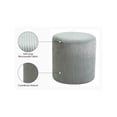 thumbnail image 2 of Meridian Furniture Roy Grey Ottoman/Stool, 2 of 7