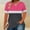 Hot Pink, variant on Crunowin Womens Oversized Tshirts Summer Crew Neck Tees Color Block Casual Short Sleeve Tee Tops Sky Blue Size 2XL