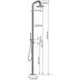 thumbnail image 4 of HEATGENE Outdoor Shower with Rain Shower and Handheld Shower Head for Outside/Poolside/Patio Drench Shower - Brushed, 4 of 5