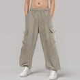 thumbnail image 2 of kpoplk Boys Sweatpants Boys Joggers Cotton Youth Active Soft Sweatpants Kids Pocket Drawstring Joggers Pants(Green,7-8 Y), 2 of 9