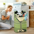 thumbnail image 5 of Yayeee Freestanding Laundry Hamper with Handle Collapsible Large Storage Basket for Clothes, Red Martini, 5 of 7
