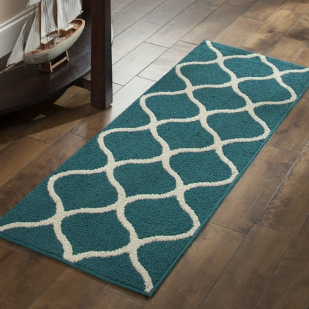 Photo 1 of (2)-Maples Lattice Washable Skid Resistant Indoor Rectangular Accent Rug