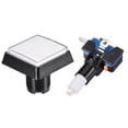 thumbnail image 2 of Uxcell Juego Botón de Presión 50x50 Cuadrado Interruptor de Botón LED de 12V con Microinterruptor Blanco 2Pack, 2 of 5