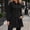 #0042-Black, variant on Women's Casual Hoodies Midi Dress Loose Fit with Pockets Ladies Hoodie Dress Fall Fashion Easy Care