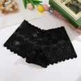 thumbnail image 2 of Panties for Women,Lace Panties Stretch Soft Comfortable Ladies Hipster Briefs Everyday Wear,Womens Underwear,Black,L, 2 of 3