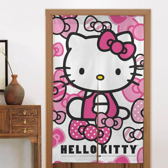 Door Blackout Doorways Curtain Hello Kitty Window Curtains Indoor Partition Shading Decor for Bedroom Kitchen 34x56in
