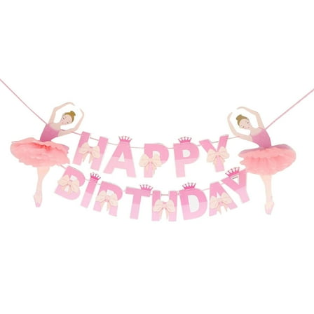 WHAMVOX  Happy Birthday Flower Bunting Garland Party Decorations