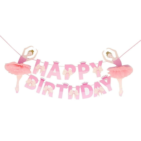 WHAMVOX Happy Birthday Flower Bunting Garland Party Decorations