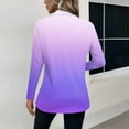 thumbnail image 4 of Women's Fashion Athleisure Solid-Color Long-Sleeve Stand-Collar Polo Shirt Top, Comfortable & Skin-Friendly & Breathable, Gifts for Women, 4 of 5