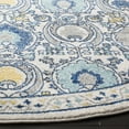 thumbnail image 4 of SAFAVIEH Evoke Milica Floral Bordered Area Rug, Ivory/Grey, 6'7" x 6'7" Round, 4 of 6